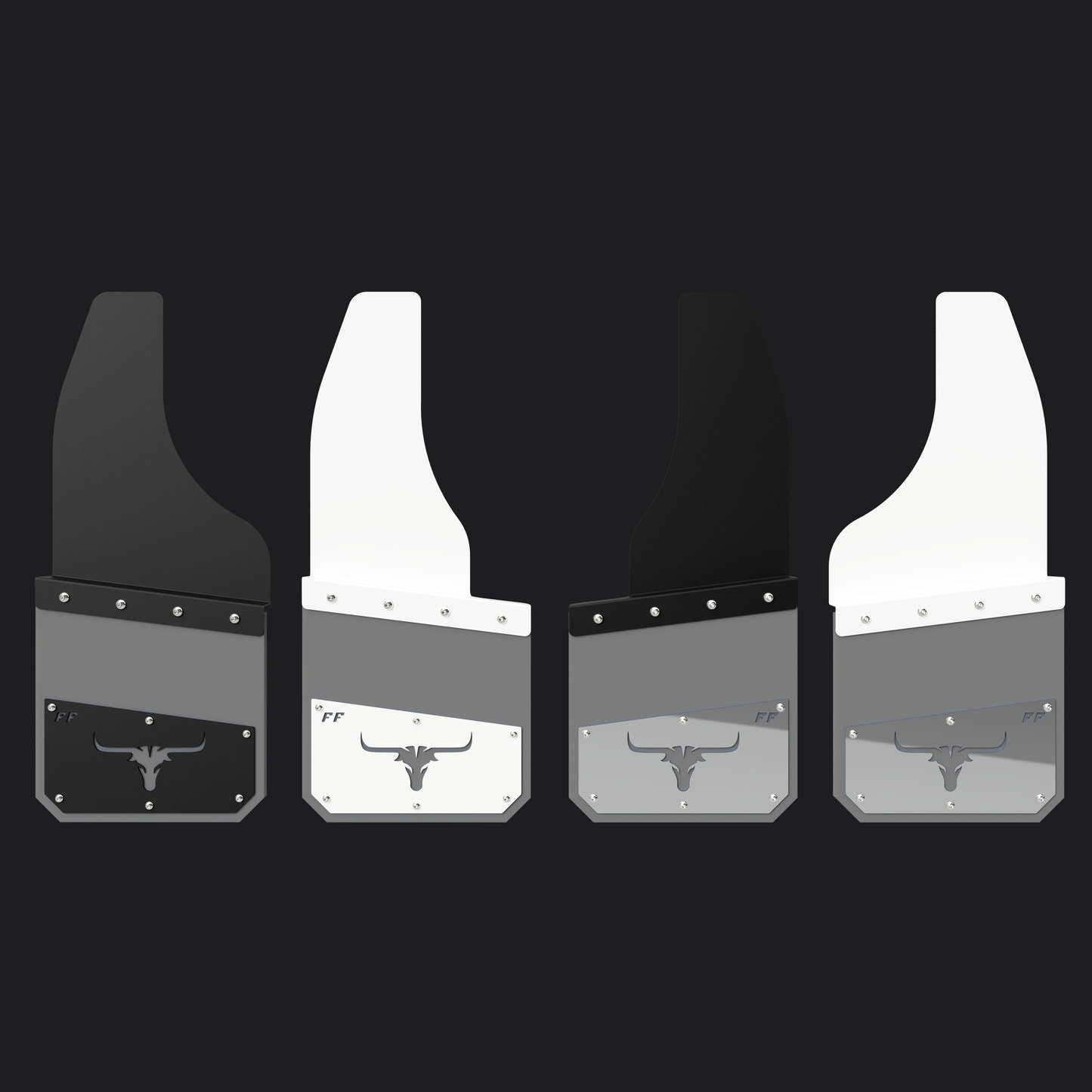 12" Regular Kickback Mudflaps (Set of 4)